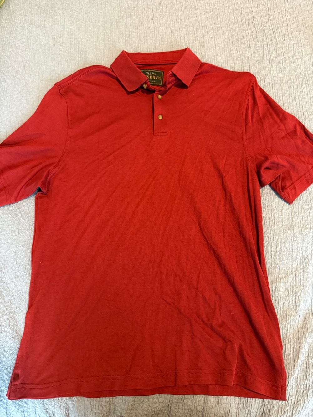 Jos. A. Bank Red Short Sleeve Polo Shirt